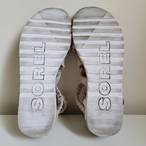 Sorel Ella II Ankle Strap Sandals Women’s Size 7 Ruched Taupe Gray - Picture 5 of 6